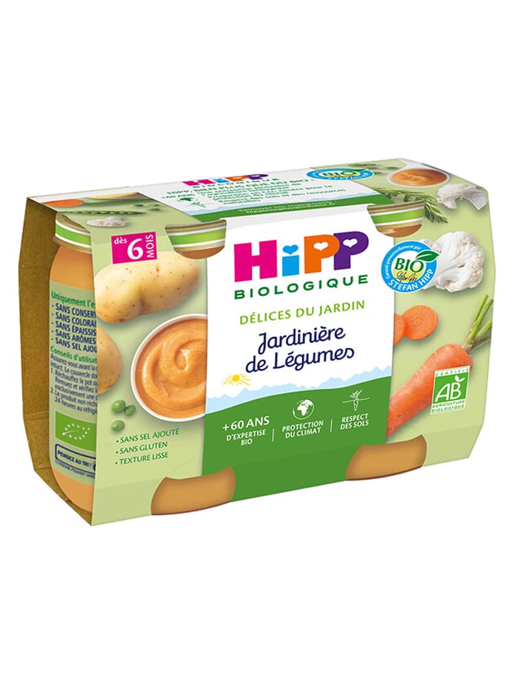 Hipp Jardinière de Légumes Pots 2 X 190 g Dès 6 Mois